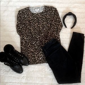 J. Crew Teddie Sweater in Leopard Print